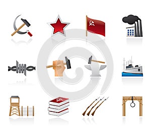 Communism, socialism and revolution icons