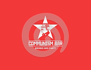 Communism style logo restaurant bar