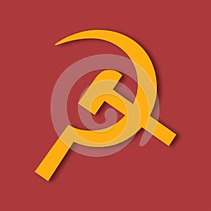 Communism symbol hammer and sickle sign