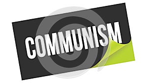 COMMUNISM text on black green sticker stamp