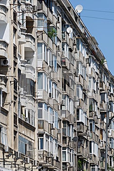 Communist Building Apartments Downtown Bucharest City