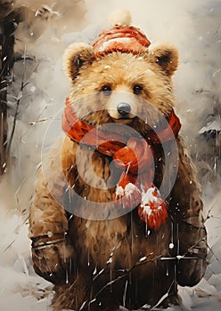 Communist Clown Bear: A Furry Friend Braving the Extreme Cold in