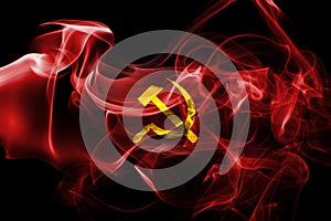 Communist smoke flag photo