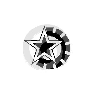 Communist star and mechanism icon. Element of communism illustration. Premium quality graphic design icon. Signs and symbols colle