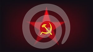 Communist star. Red socialist star