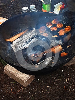 Community Campfire in Ightenhill Park in Burnley Lancashire
