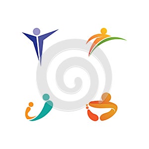 Community Care Logo People Icons In Circle Vector Concept