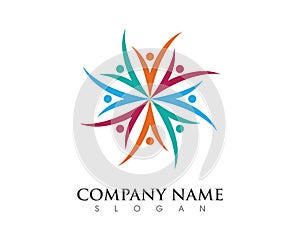 Community care Logo template vector icon