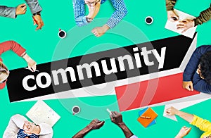 Community Citizen Connection Group Network Concept