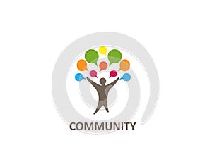 Community communication logo design