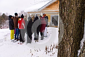 Community of conservationists standing around