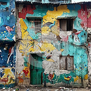 Community efforts to beautify a slum,generative ai
