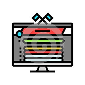 community game development color icon vector illustration