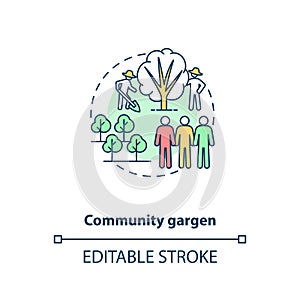Community gargen concept icon