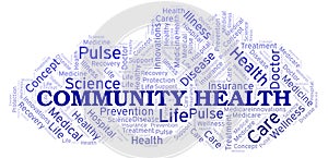 Community Health word cloud