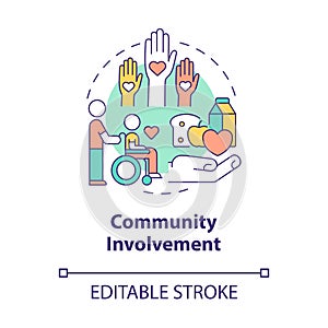 Community involvement concept icon