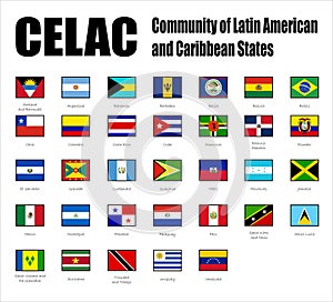 Community of Latin American and Caribbean States (CELAC), members flag