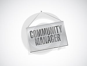 Community Manager banner sign concept