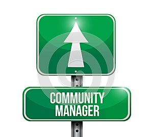 Community Manager road sign concept