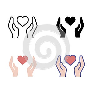 Community and Partnership related. Care, generous and sympathize icon