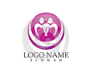 Community people care logo design template