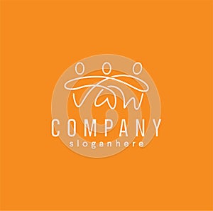 Community people group logo Design social icon template Vector Illustration. teamwork connection design concept family