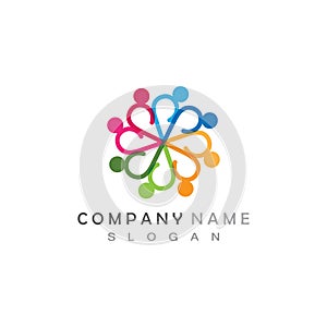 Community people logo and symbol template icon.