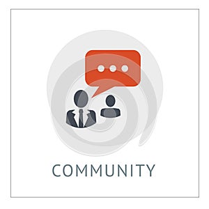 Community Simpel Logo Icon Vector Ilustration photo