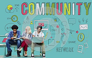 Community Society Sharing Communication Belonging Concept photo