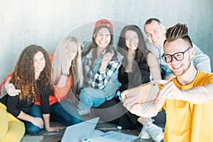 Community spirit group selfie millennials leisure