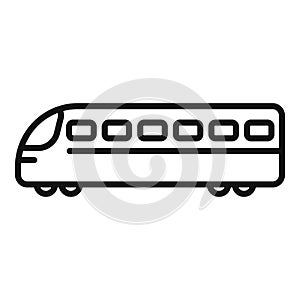 Commuter electric train icon outline vector. High speed transport