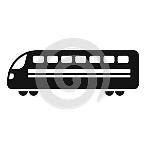 Commuter electric train icon simple vector. High speed transport