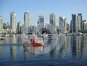 Commuter Ferry Past Yaletown, Vancouver