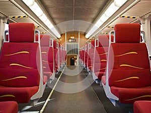 Commuter train - empty passenger car