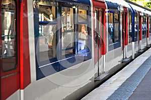 Commuter Train at Station Platform