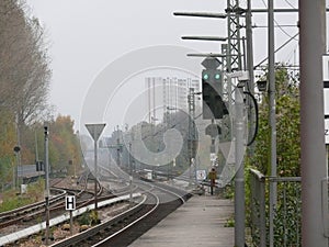 Commuter train tracks