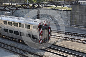 Commuter Train in the Yard Chicago