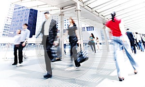 Commuter Walking People in Hong Kong