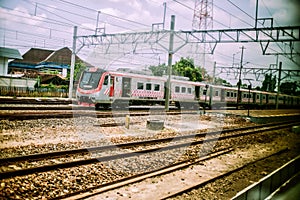 commuterline transit at train station