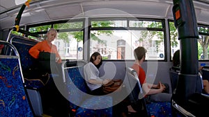 Commuters travelling on a bus 4k