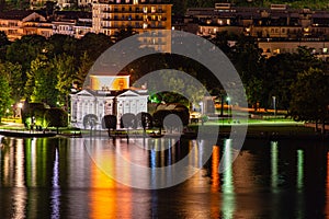 Como and its lakefront by night