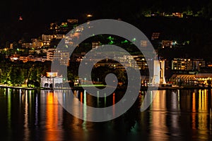 Como and its lakefront by night