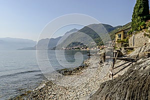 Como lake east landscape, San Siro, Italy