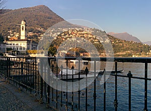 Como` lake view from street photo
