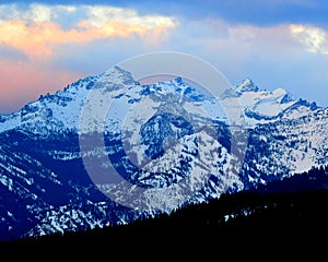Como Peaks, at Sunrise, Bitterroot Mountains, Montana.