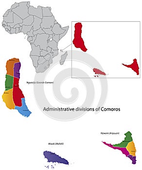 Comoros map