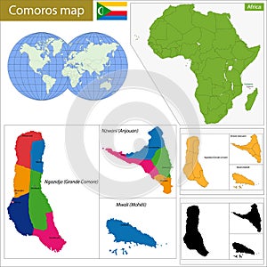 Comoros map