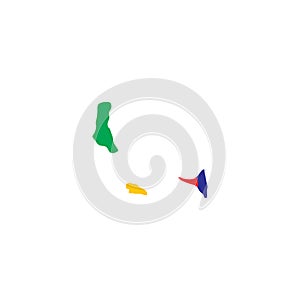 comoros map vector logo icon