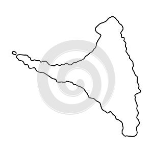 Comoros outline map vector illustration