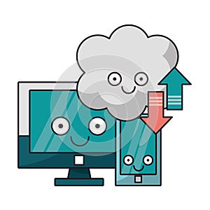 Comouter and smartphone with cloud computer